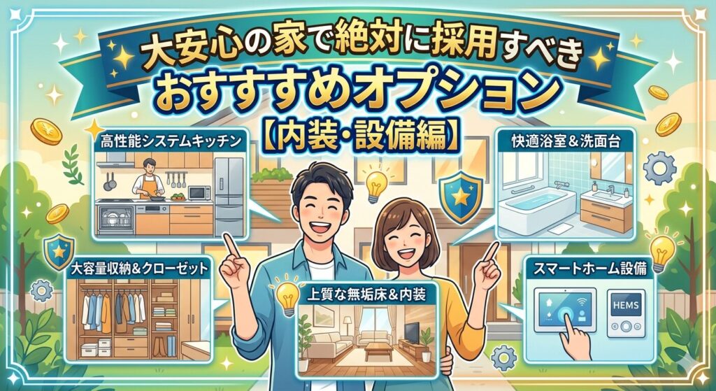 Recommended options you absolutely must consider when choosing a home for peace of mind: Interior design and equipment.