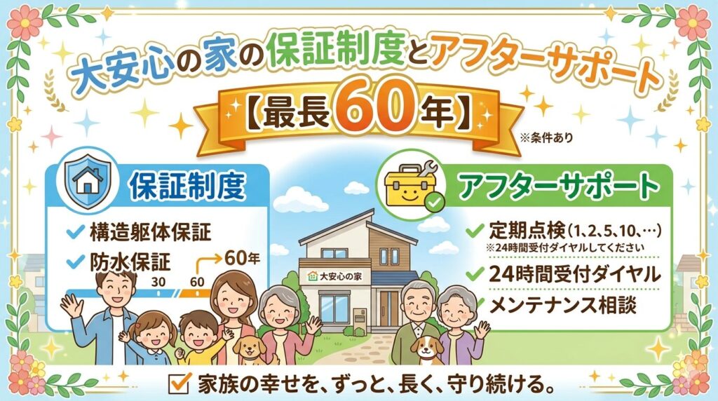 The comprehensive warranty and after-sales support for your home [up to 60 years]
