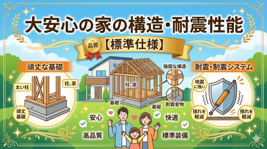 The structure and seismic performance of the "Great Peace of Mind" house [Standard Specifications]