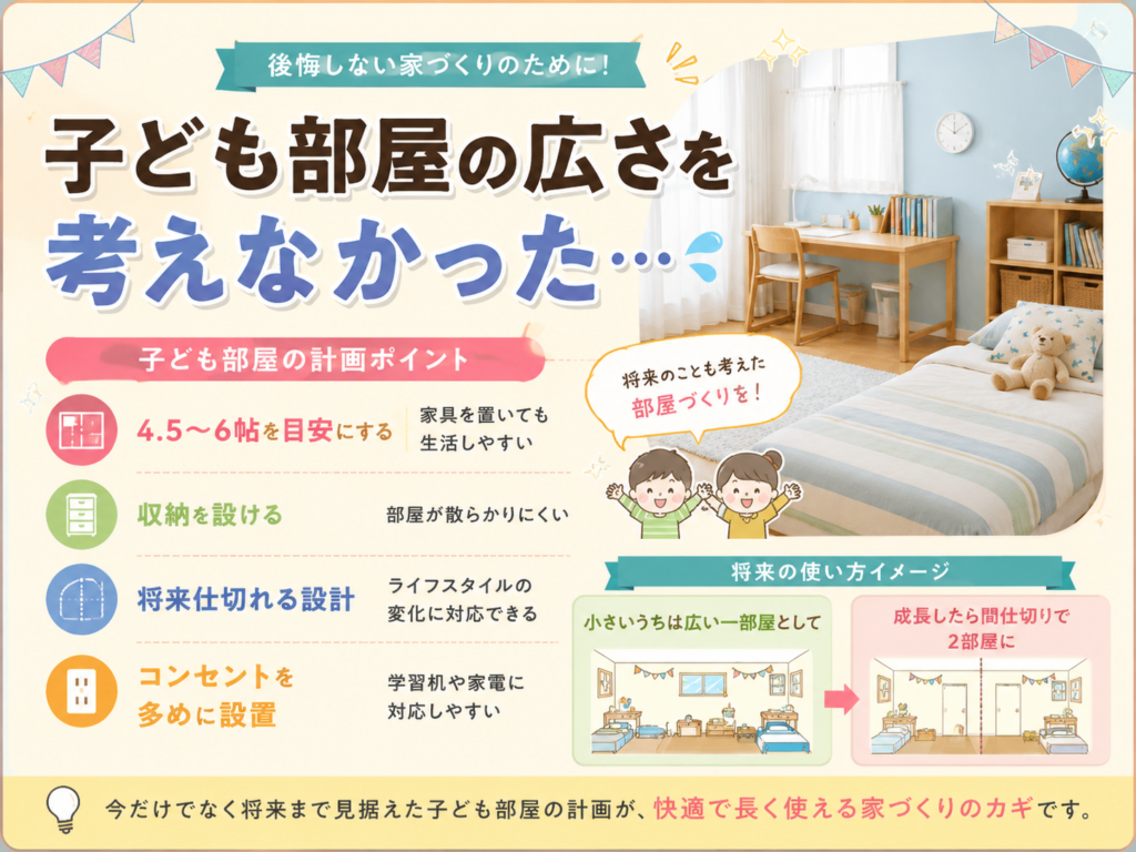I didn't consider the size of the children's room.