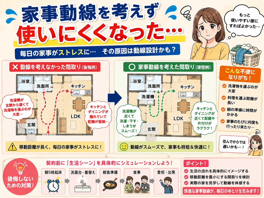 It became difficult to use because the flow of housework wasn't taken into account.