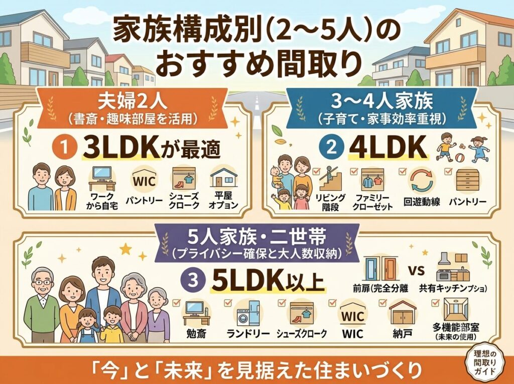 Recommended Floor Plans by Family Size (2–5 People)