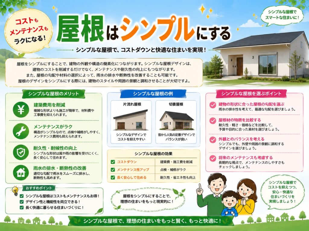 Keep the roof simple.
