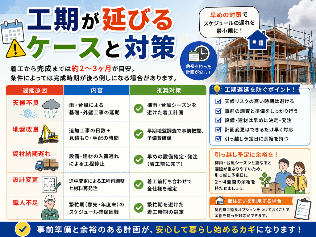 Scenarios Where the Construction Period Is Extended and Countermeasures