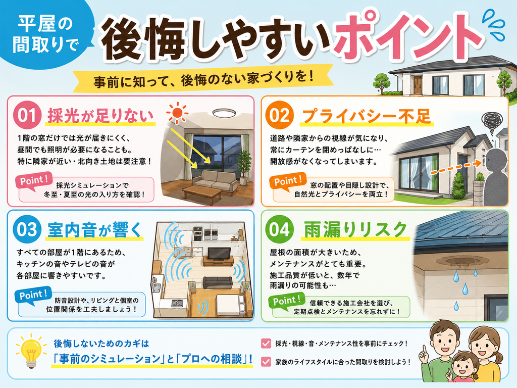 Common points of regret regarding single-story floor plans