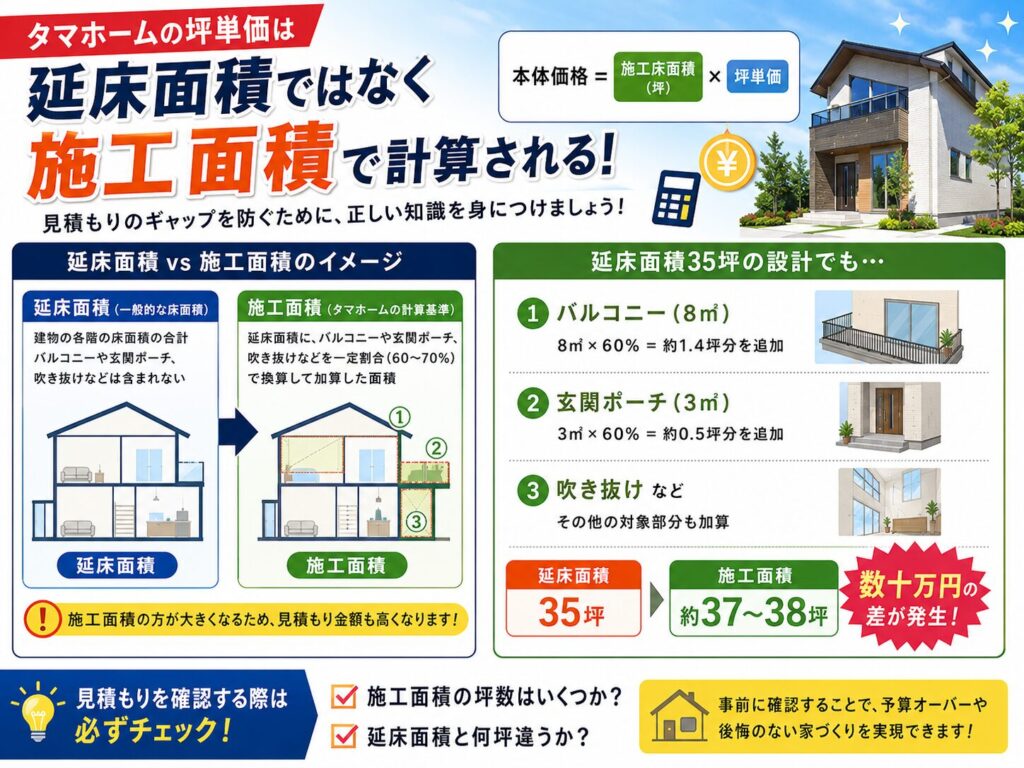 The calculation is based on the "construction area," not the total floor area.