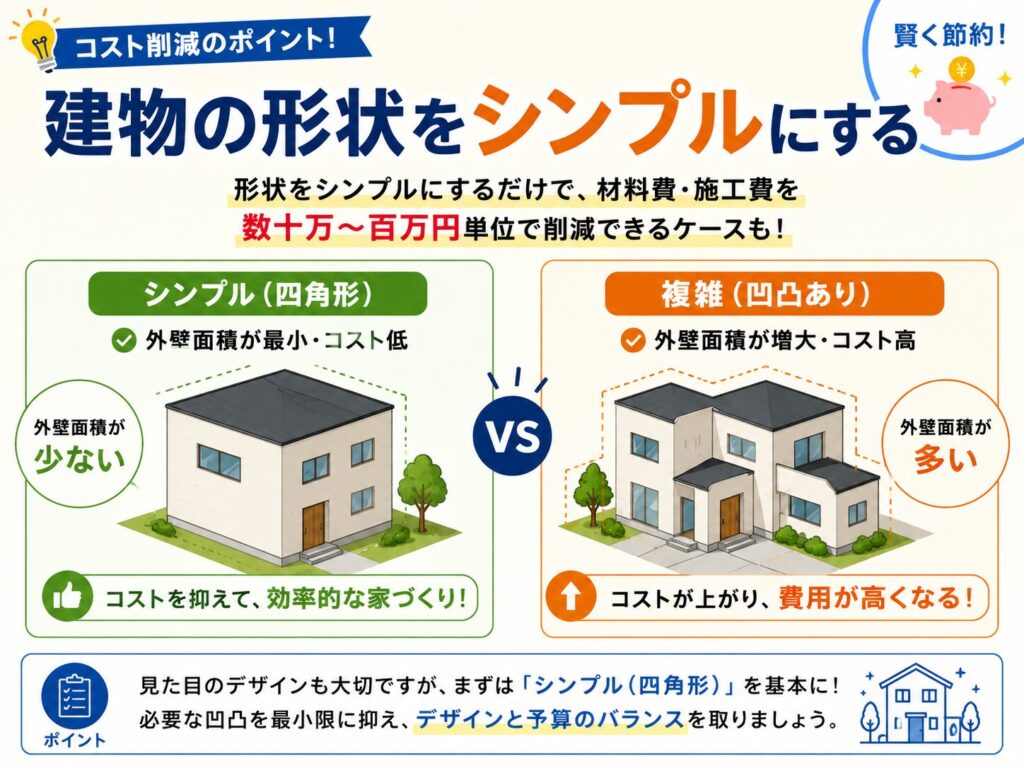 Simplify the shape of the building.