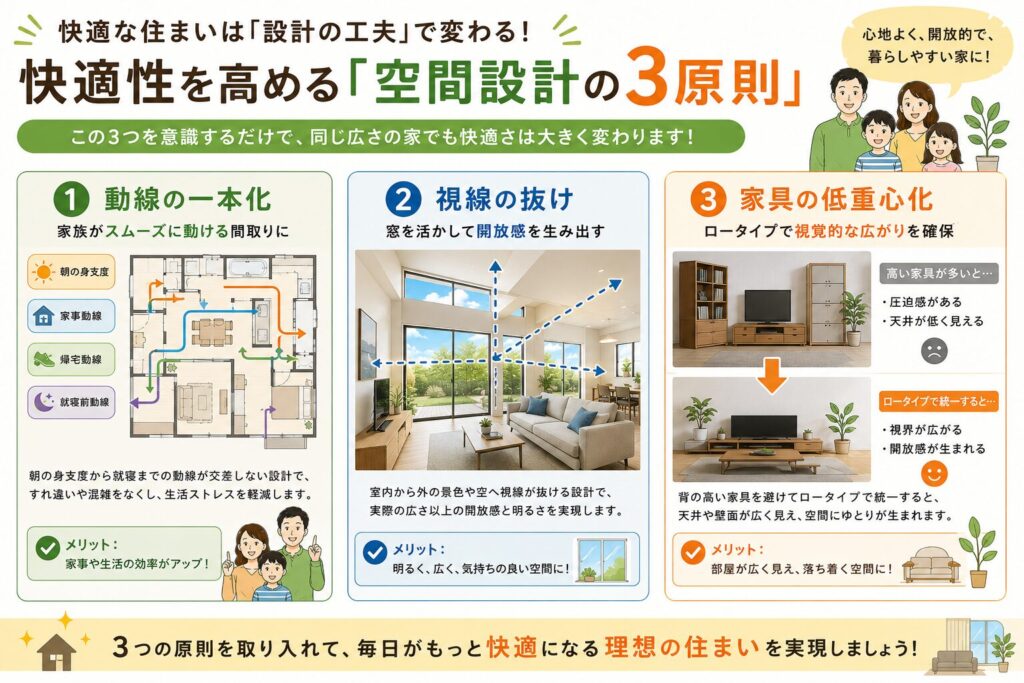 "Three Principles of Spatial Design" for Enhanced Comfort