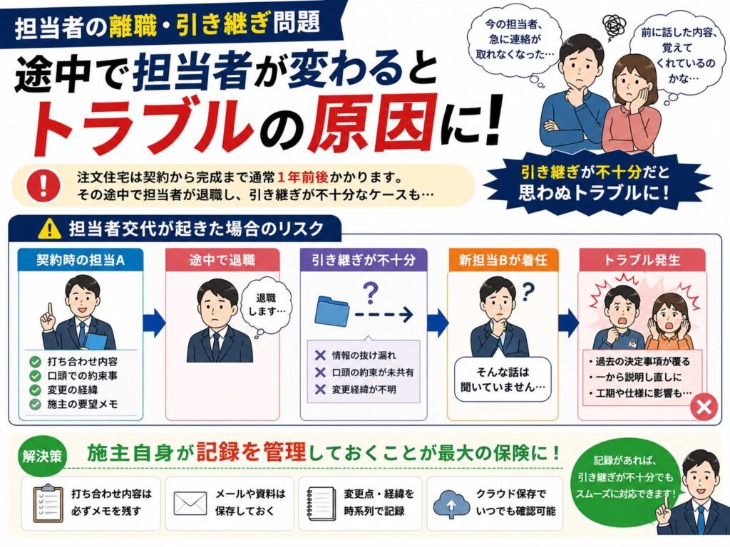 Issues related to employee turnover and handover.