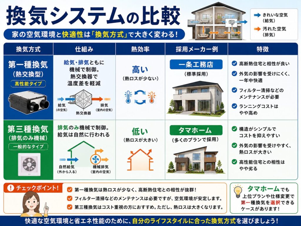 Ventilation system comparison