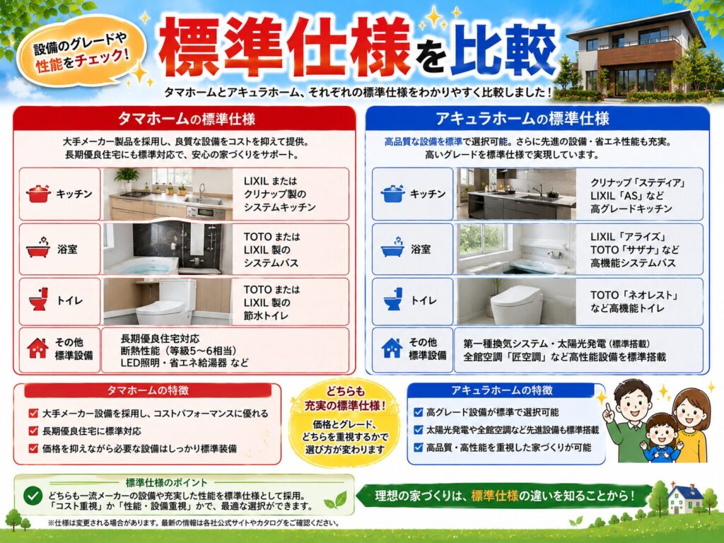 Compare standard specifications