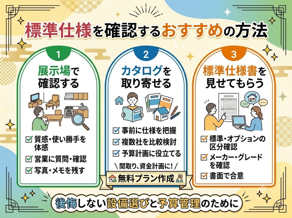 Recommended ways to check standard specifications