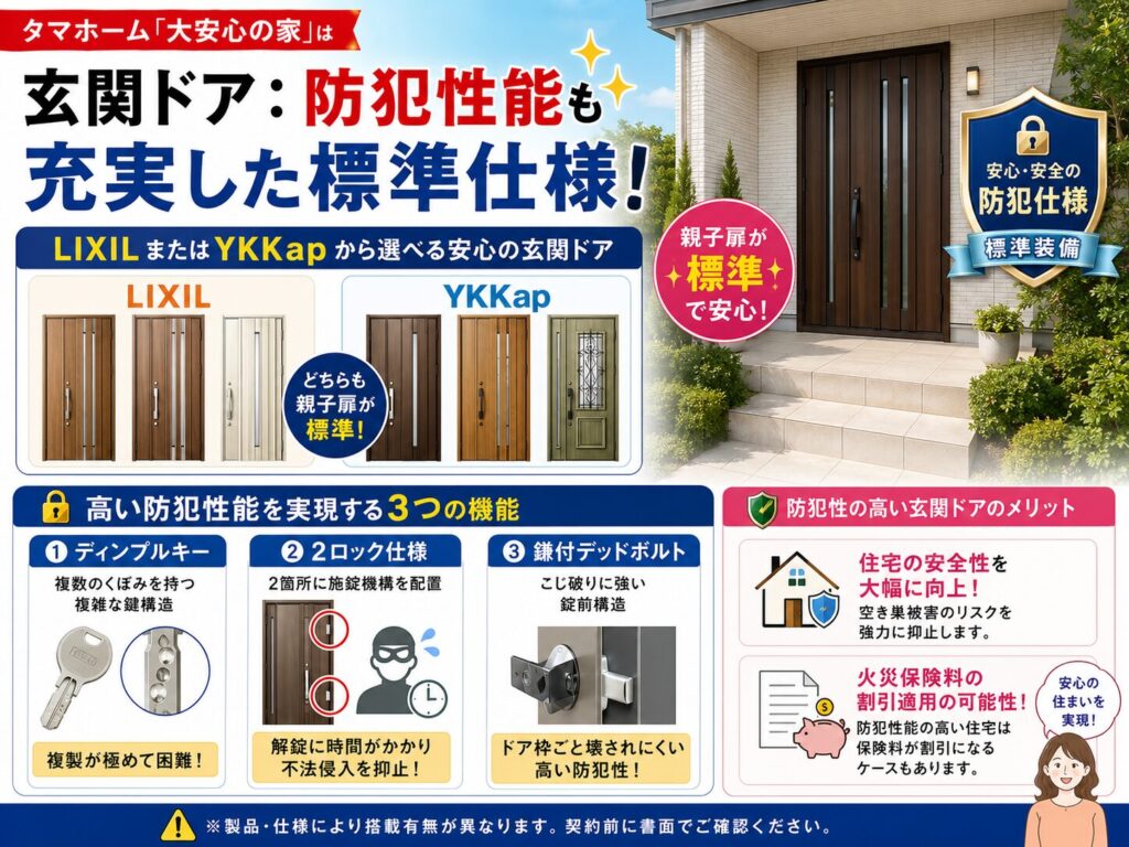 Entrance Door: Standard specification with enhanced security features.