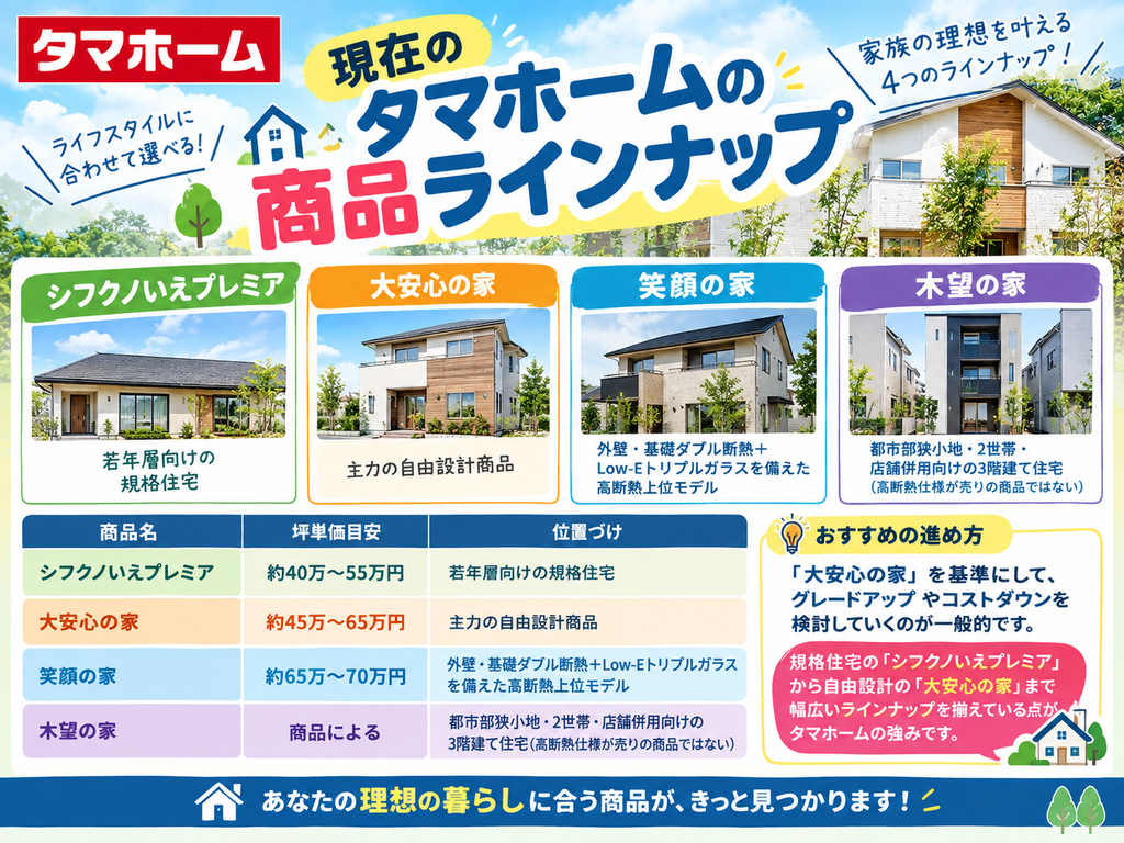 Tamahome's Current Product Lineup