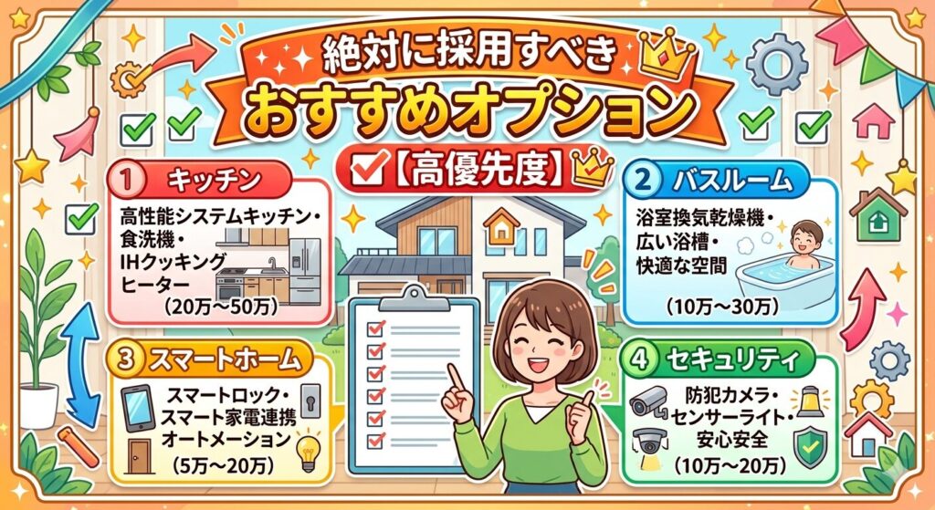 Recommended options you absolutely must adopt [High Priority]
