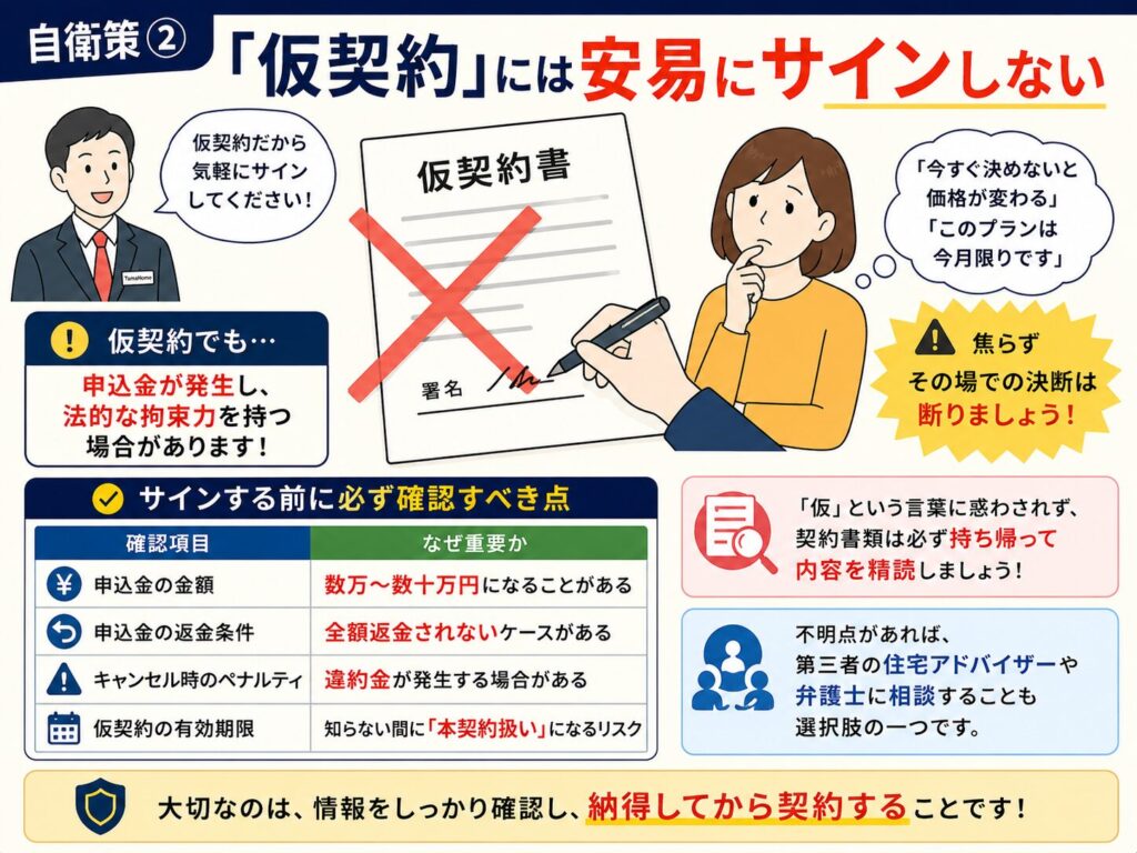 Self-defense measure ②: Do not easily sign "provisional contracts."