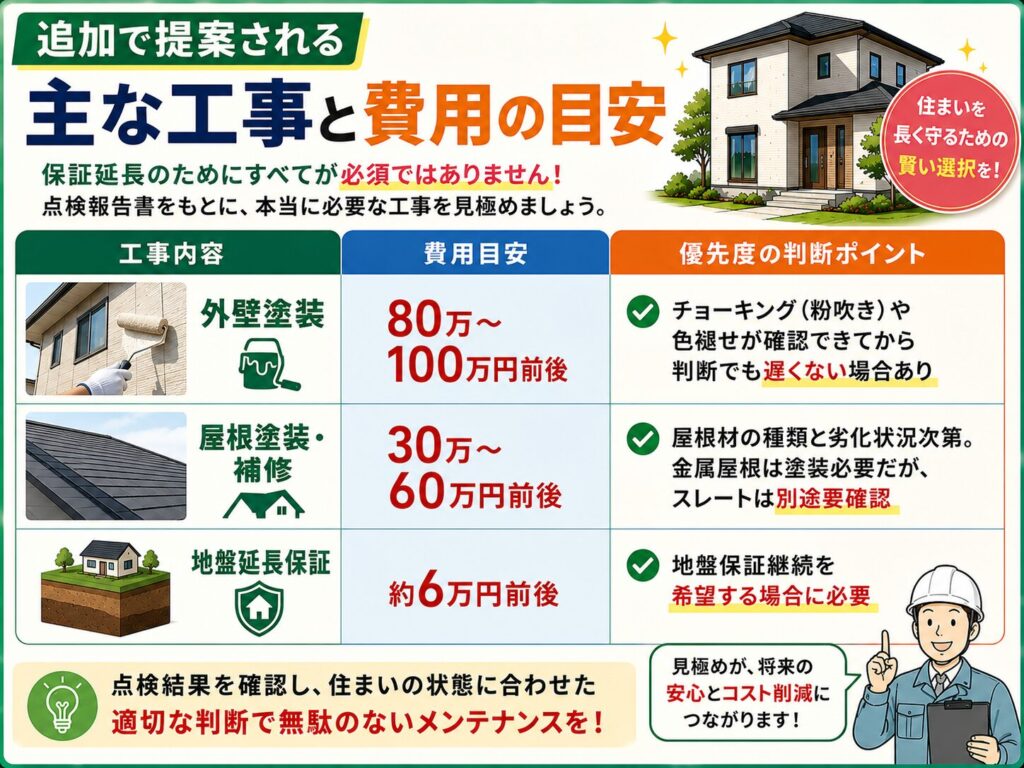 Additional proposed main construction work
