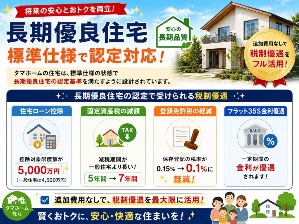 Long-term superior quality housing: Certification compliant with standard specifications.
