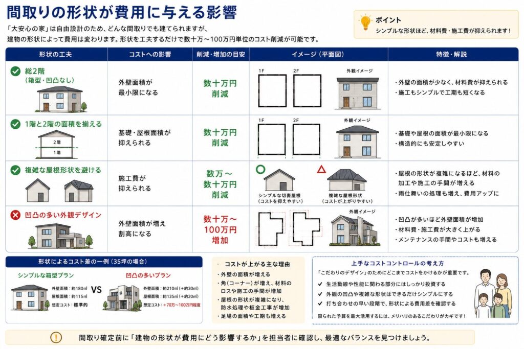 The impact of floor plan shape on costs