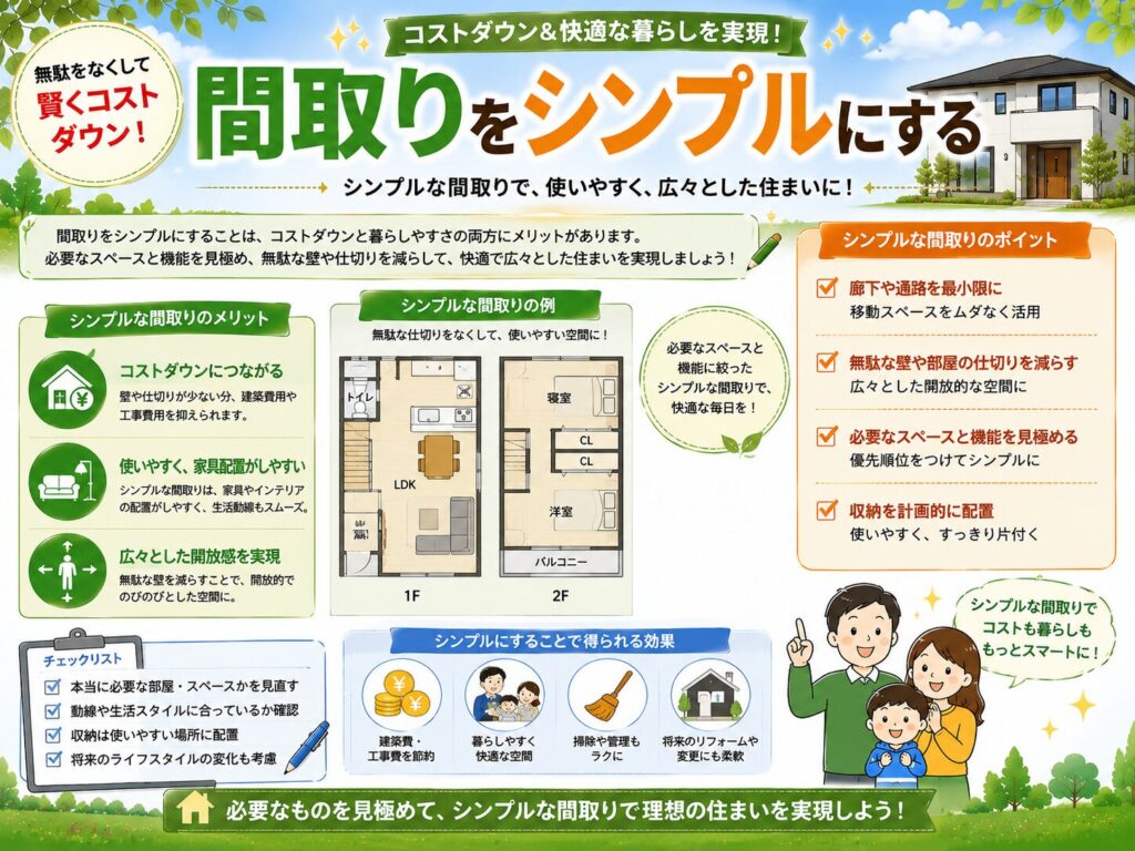 Simplify the floor plan.