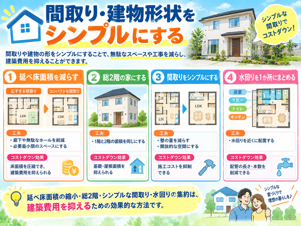 Simplify the floor plan and building shape.